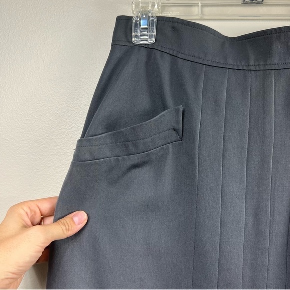La VOGUE 100% pure wool midi pleated skirt Sz 8 - Picture 6 of 7